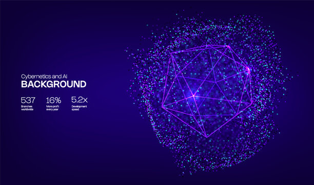 3d abstract sphere orb from dots. Digital and globe pattern background. Particle hud net for world grid geometric and network vector tech concept. 