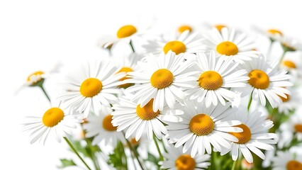 Fototapeta premium A delicate arrangement of fresh daisies bathed in sunlight, evoking purity and natural beauty.