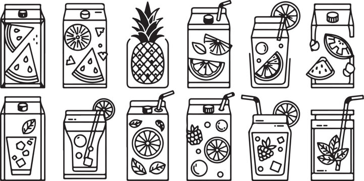 Symbolic drawings of figures, animals and artefacts with cultural and spiritual significance Vector