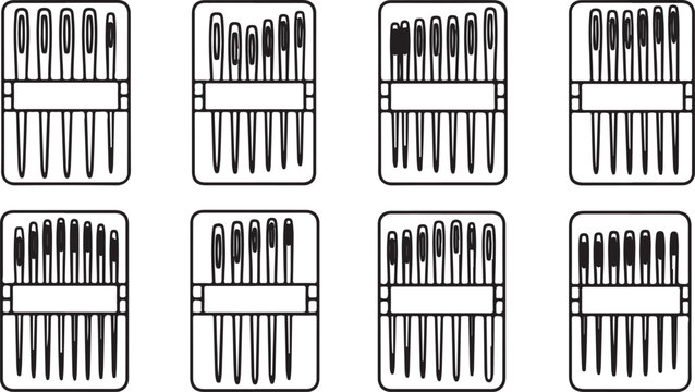Diagram showing different configurations of rack and pinion mechanisms Vector