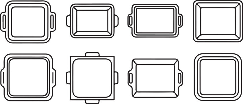 Examples of different types of containers with varying shapes and handles Vector