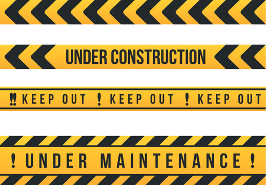 UNDER CONSTRUCTION safety sign bages keep out of this area