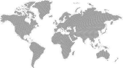 abstract world map in dotted pattern vector design © Raheel stocks