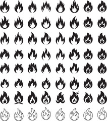 Obraz premium Fire & Flame Variations Mega Set