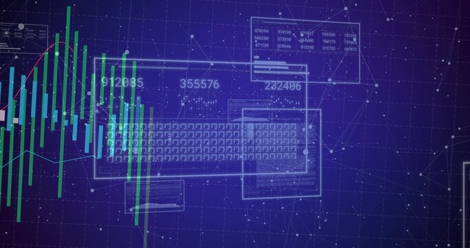 Displaying translucent keyboard on dark blue interface, with green blue bars and numeric labels
