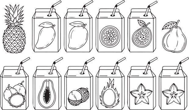 Hand-drawn sketches of various objects including vases and plants Vector
