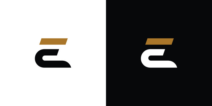 Strong and modern letter E initials logo design