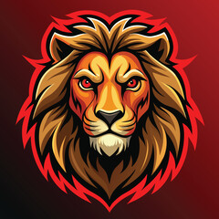Obraz premium detailed lion head vector illustration