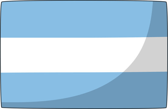 Bandera argentina ilustrada estilo parche