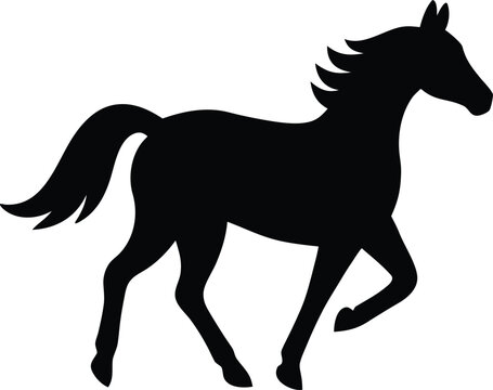 Ghost Horse silhouette vector art Illustration