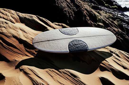 A dramatic interplay of light and shadow on a rugged coastal cli