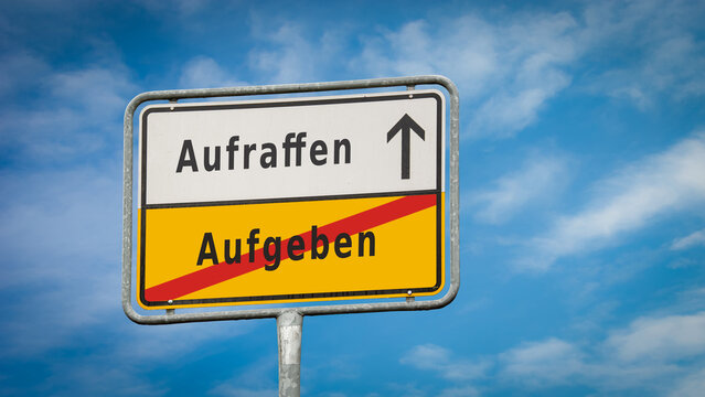 Signposts the direct way to Pick up versus Give up