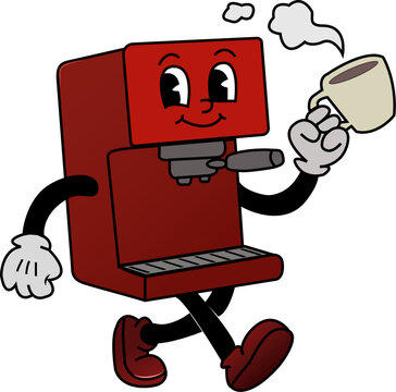 smiling coffee machine