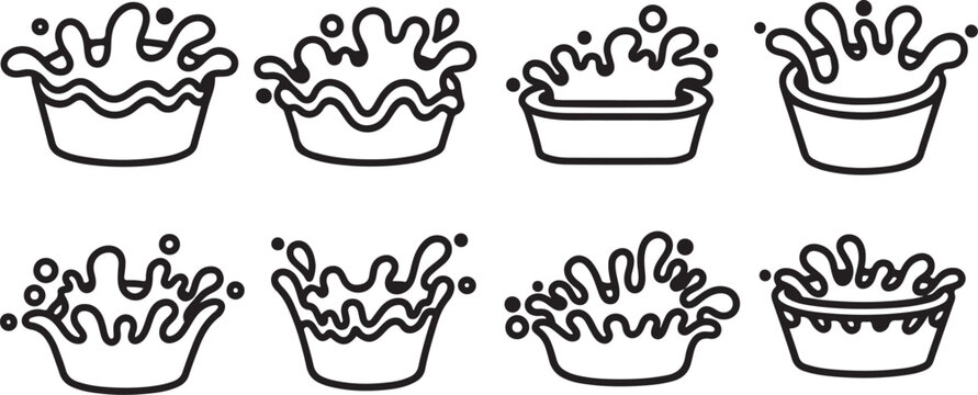 A collection of eight hand-drawn smiley faces with varying expressions Vector