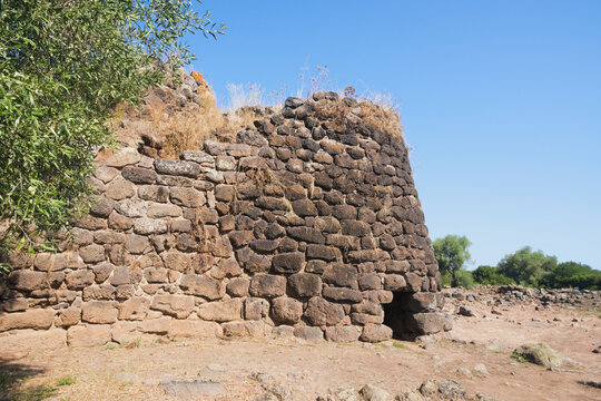 Nuraghe, an ancient megalithic building that bears witness to the Nuragic civilization that developed in Sardinia, Italy, between 1900 and 730 BC.
