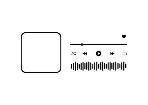 Interfaz de reproductor de m&uacute;sica moderno - Dise&ntilde;o UI/UX vectorial