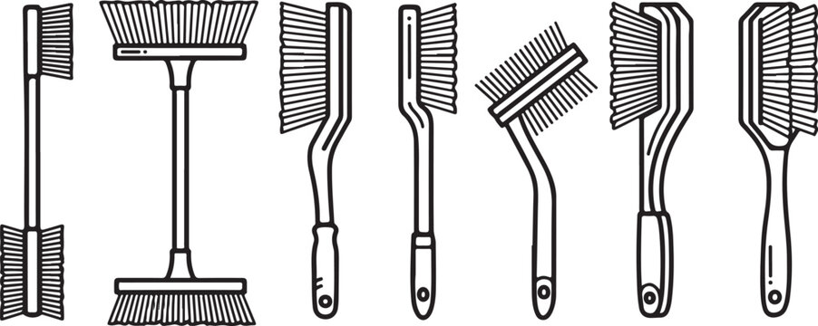 A collection of different types of mechanical fasteners and hardware components Vector