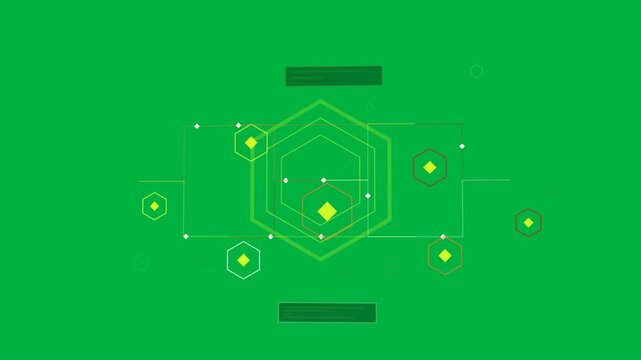 tech HUD on data pulse, expanding, activating nodes and aligning links for dashboard, transparent
