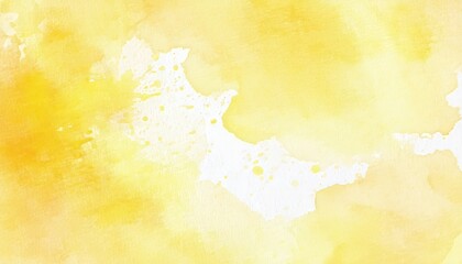 Obraz premium Abstract colorful watercolor background with bright yellow splashes and soft orange texture evokes a sunny summer sky with vintage art design and bokeh sunlight shine
