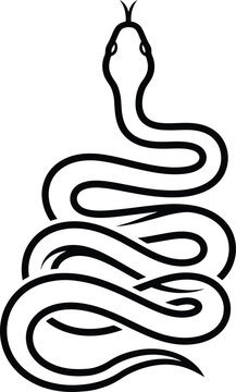 Silhouette stylized snake head reptile animal tattoo design vector illustration