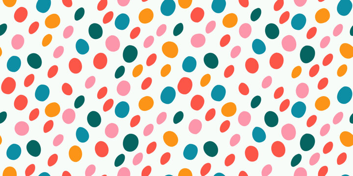 Colorful overlapping ovals create a playful and vibrant pattern