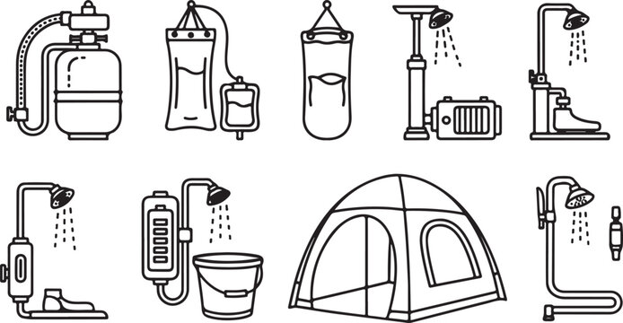 Various objects from daily life and their cross-sectional views Vector