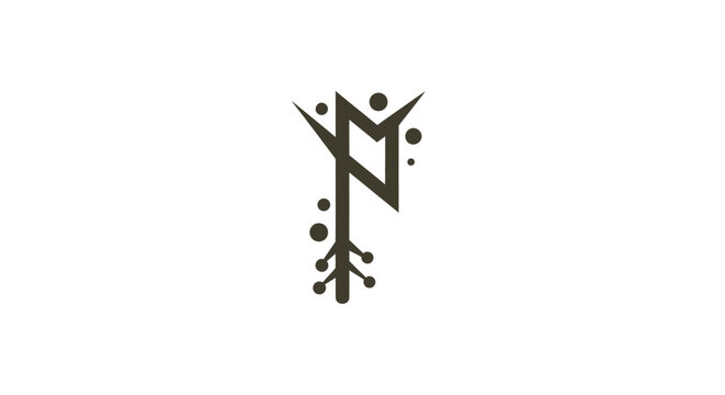 A stylized rune symbol on white background.