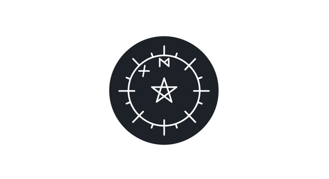 compass star navigation symbol icon.
