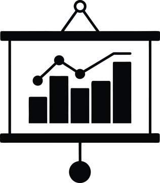 Wall chart silhouette vector art illustration