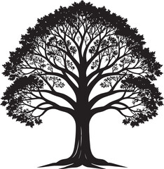 Obraz premium Tree Black Vector