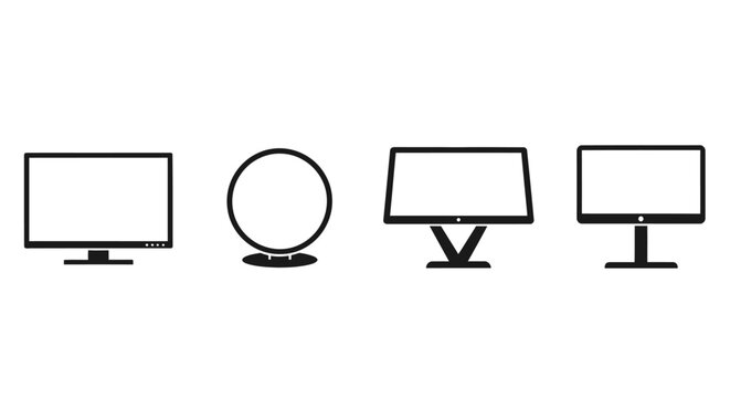 Computer monitors and television screen icons.
