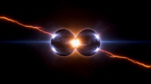 Flux 8K IMAX Reveal: Two Neutron Stars Seconds Before Impact with Magnetic Arcs