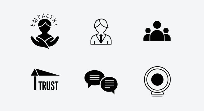 Empathy, Trust, Communication and Teamwork Icons