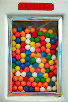 Gumball machine close-up