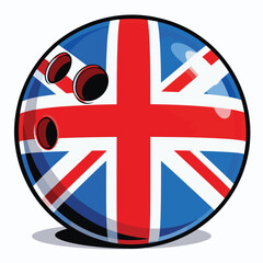 Obraz premium bowling ball with national flag pattern