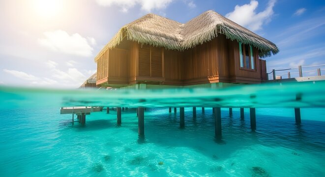 Overwater Bungalow in Tropical Paradise, Maldives