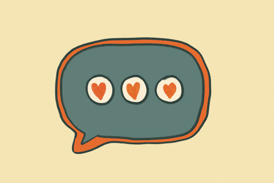 Digital love message on social media