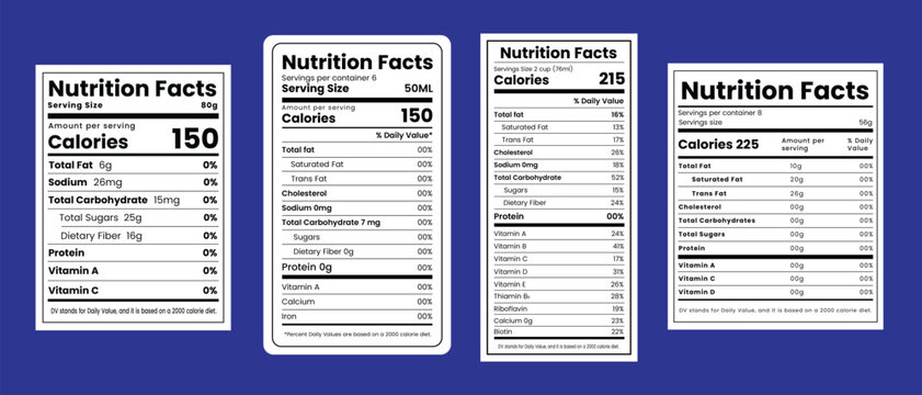 nutrition facts label, supplement facts template, vitamin facts ,nutrition fact template vector illustration calendar,editable Pet Nutrition Facts.