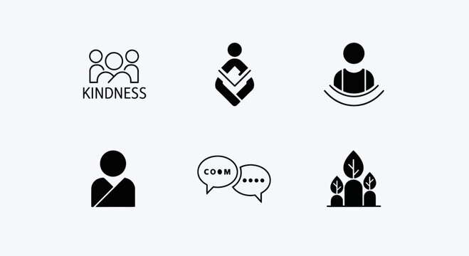 Set of Human Connection and Community Icons