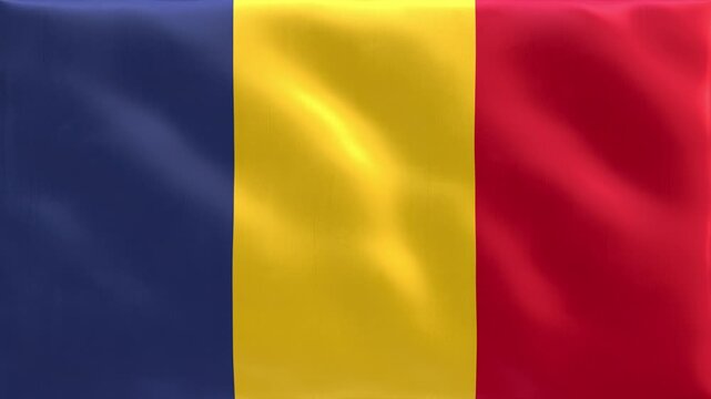 Chad_National_Flag_Waving_Seamless_Loop_4k