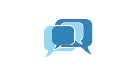 Fototapeta premium Blue chat speech bubbles icon.