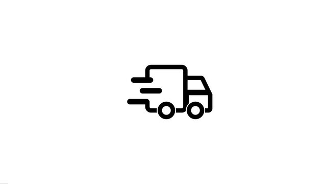 Delivery tracking icon animation for logistics and shipping service