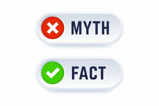 Visual indicators for distinguishing myths from facts in communication