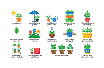 Fototapeta premium A sunny balcony with plants, shaded balcony garden, small balcony garden setup, vertical balcony garden, minimalist balcony plant