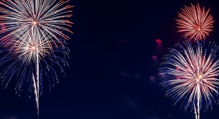 Obraz premium Spectacular fireworks display honoring memorial day in the usa a patriotic celebration of remembrance