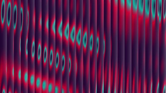 Abstract Wavy Pattern in Red and Teal: This abstract image showcases a mesmerizing pattern of vertical lines in gradients of red and teal. The wavy design adds a sense of movement and depth.