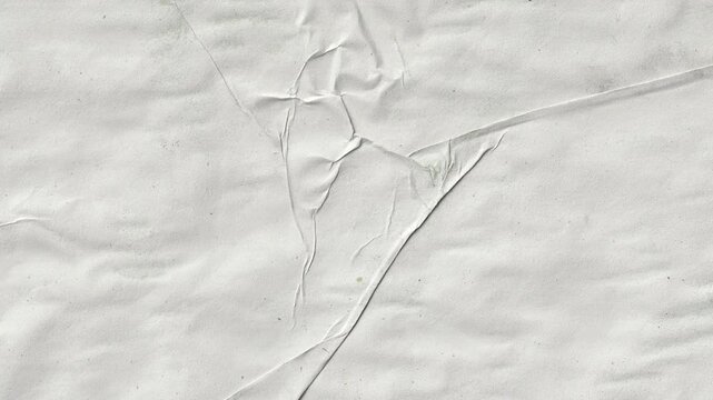 High, resolution, macro, shot, of, crumpled, off-white, paper, texture, showing, organic, wrinkles, and, deep, creases, for, sustainable, background, or, cinematic, video, overlays.
