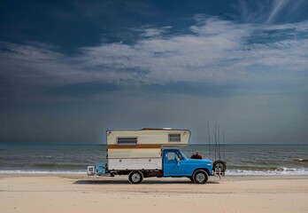Surf fishing on the beach © Josh