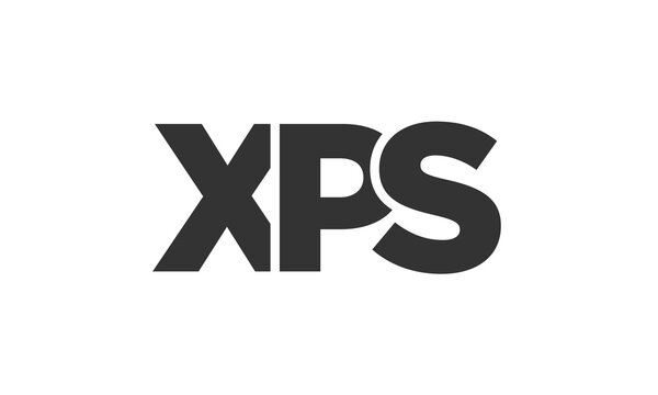 XPS logo design template with strong and modern bold text. Initial based vector logotype featuring simple and minimal typography. Trendy company identity.