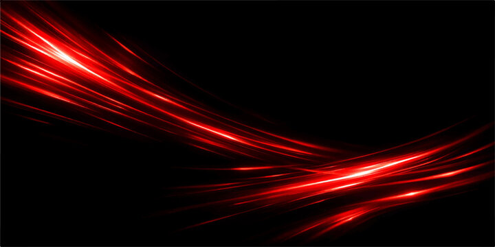 A red abstract wave design featuring glowing lines and a motion pattern creates a bright energy texture for a high-tech fractal backdrop illustration